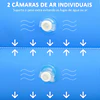 Piscina Inflável Retangular 1300 Litros 262x176x56cm para 1-2 Pessoas Piscina Insuflável para Adultos e Crianças para Jardim Pátio Exterior Azul