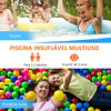 Piscina Inflável Retangular 1300 Litros 262x176x56cm para 1-2 Pessoas Piscina Insuflável para Adultos e Crianças para Jardim Pátio Exterior Azul