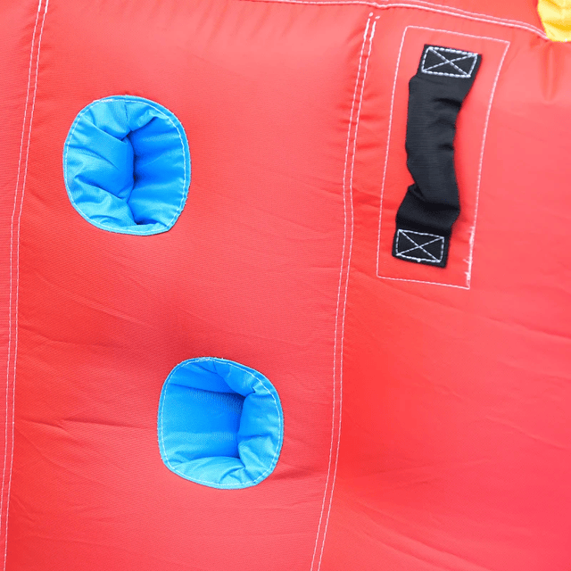 Castelo Insuflável com 2 Escorregas Trampolim e Piscina para Crianças acima de 3 Anos com Inflador e Bolsa de Transporte para Interior Exterior 330x265x185cm Multicor