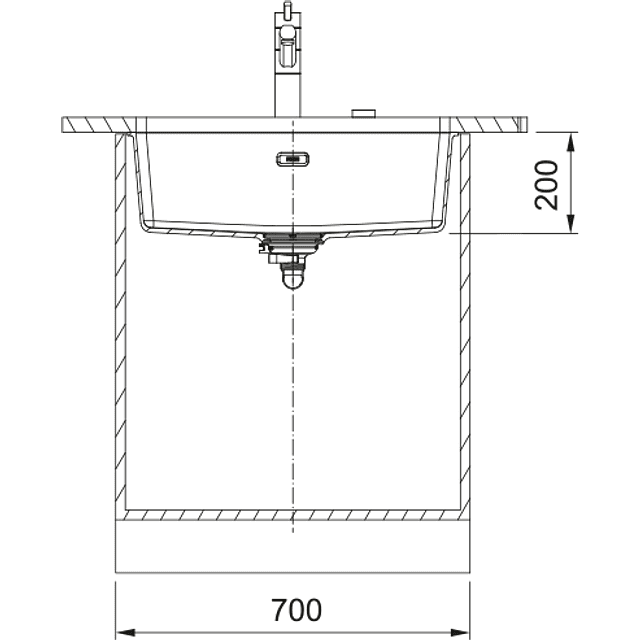Lava-louça Maris MRG 110-62 Black Matt, instalação inferior