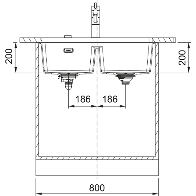 Lava Louça Maris MRG 120-35-35 Preto, instalação inferior