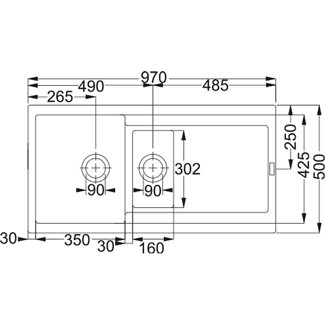Lava Louça MRG 651-97 Black Matt, Encastre, Reversível