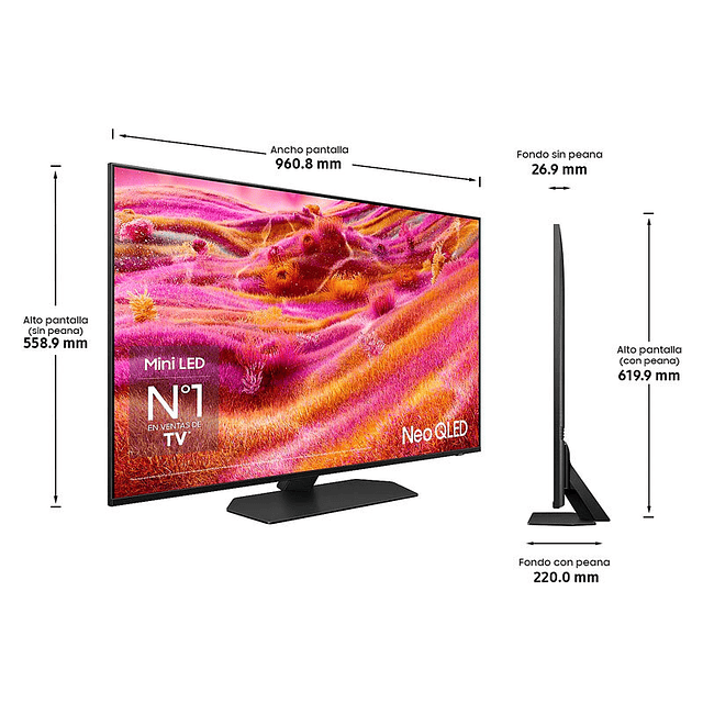 TV NeoQLED 4K 108cm - 43' Samsung TQ43QN90FATXXC