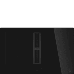 Placa de indução com exaustor, 83cm, Preta HOBD482D2