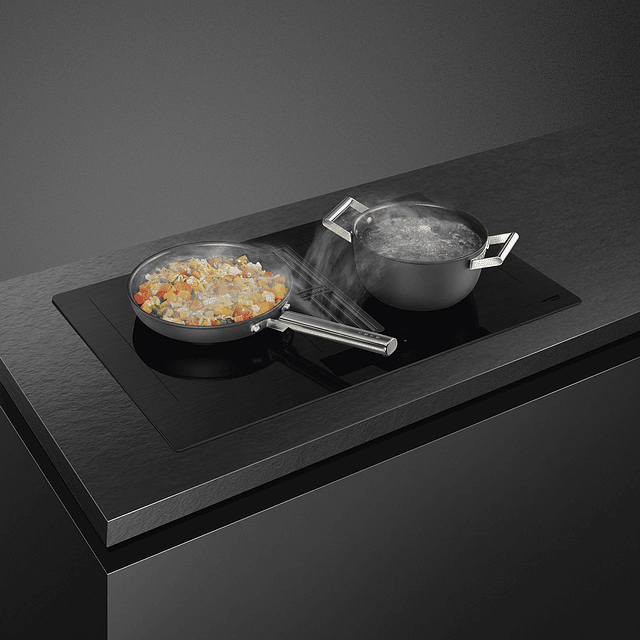 Placa de indução com exaustor, Preto mate, 80cm HOBD382MB2