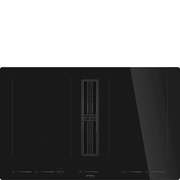 Placa de indução com exaustor, 83cm, Preta HOBD682D2