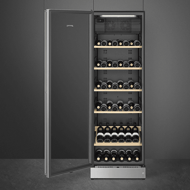 Garrafeira, 185cm, Aço inox, Dobradiças à esquerda SCV115GS