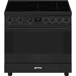 Fogão, Preto mate, 90cm, Elétrico + Indução C9IMN2