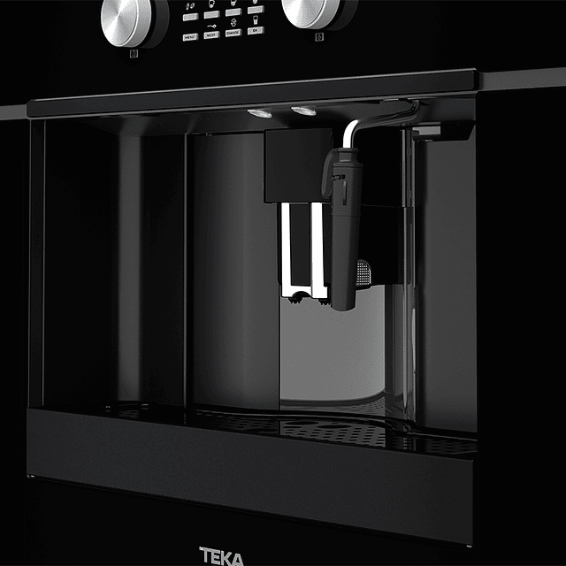 Máquina de café Teka CLC855GM, vidro preto, de encastre