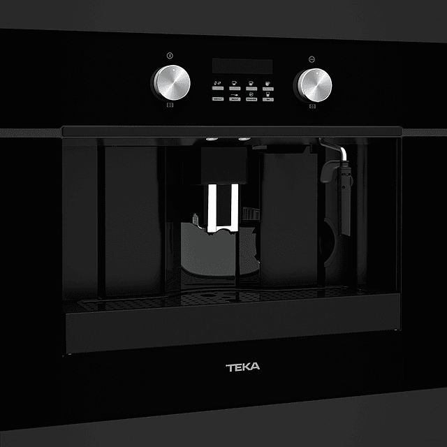 Máquina de café Teka CLC855GM, vidro preto, de encastre
