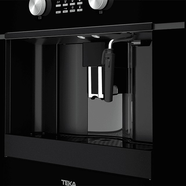 Máquina de café Teka CLC855GM, vidro preto, de encastre