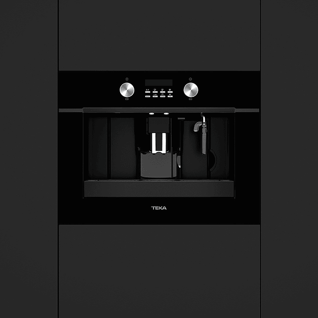 Máquina de café Teka CLC855GM, vidro preto, de encastre
