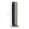 Aquecedor Cerâmico de Torre 1100/2200W com Controlo Remoto Ecrã LED Temporizador de 12h Termostato 3 Modos Ø25x73,5 cm Prata e Preto