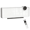 Aquecedor Cerâmico de Parede 1000W/2000W Termóstato Temporizador 54x18,7x12,3 cm Branco