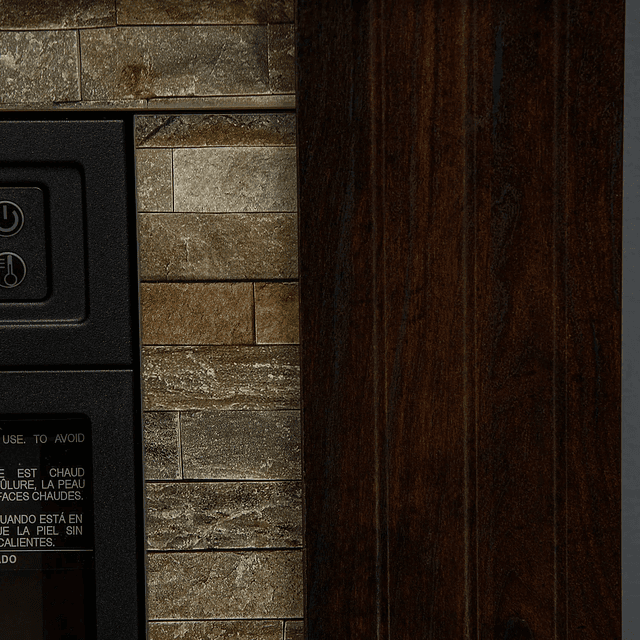 Lareira Elétrica 1800W com Efeito de Chama Realista e Proteção Contra Superaquecimento 80x21,6x67,8 cm Marrom