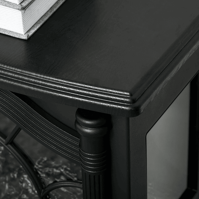 Lareira Elétrica 1000W/2000W com Temperatura Ajustável e Brilho Ajustável para Ambientes 15-30 m² 55x31x58 cm Preto