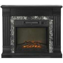 Lareira Elétrica 1800W com Efeito de Chama Realista e Proteção Contra Superaquecimento 80x21,6x67,8 cm Preto