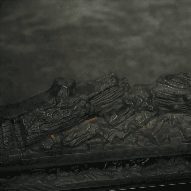 Lareira Elétrica 1800W com Efeito de Chama Realista e Proteção Contra Superaquecimento 80x21,6x67,8 cm Preto