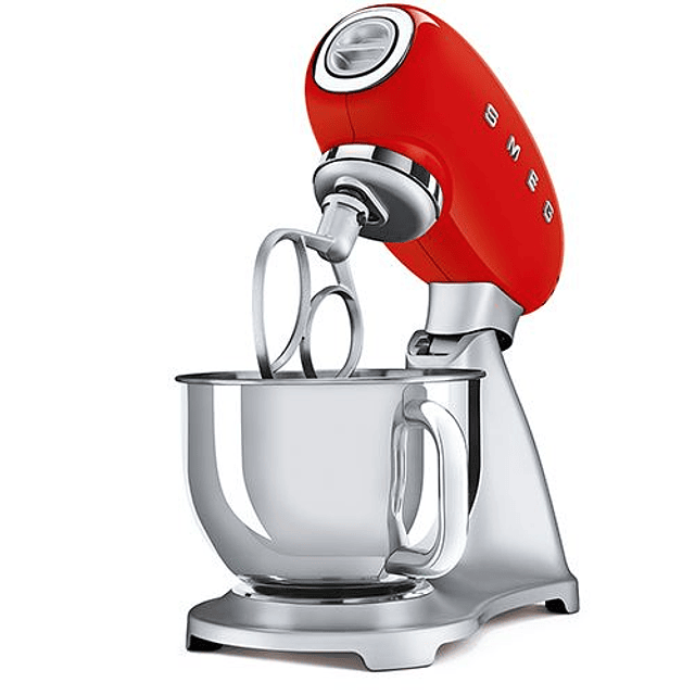 Batedeira com Taça SMEG Anni 50 SMF02RDEU (4.8 L - 800 W - 5 acessórios)