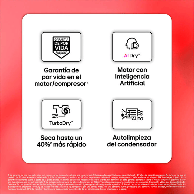 Máquina de Secar Roupa 9Kg LG RHX5009TBB