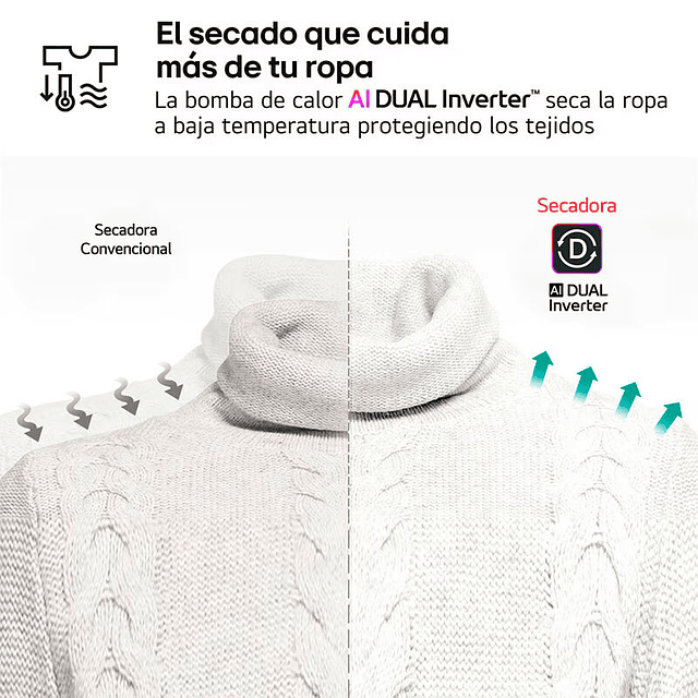 Máquina de Secar Roupa 9Kg LG RHX5009TBB