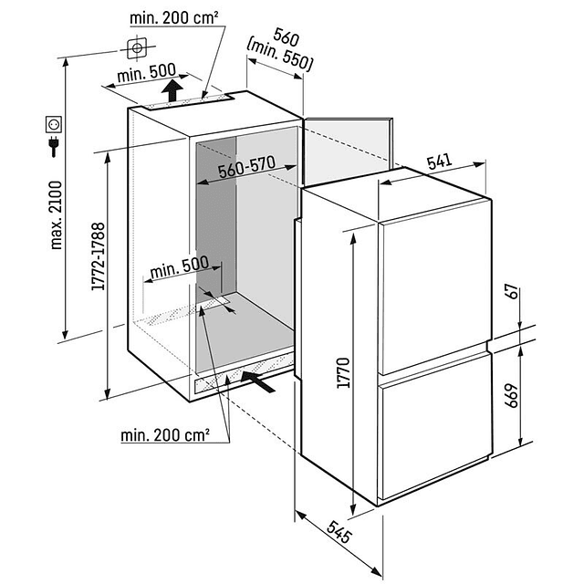 Combinado Liebherr ICSe 5103 001 22, de encastre