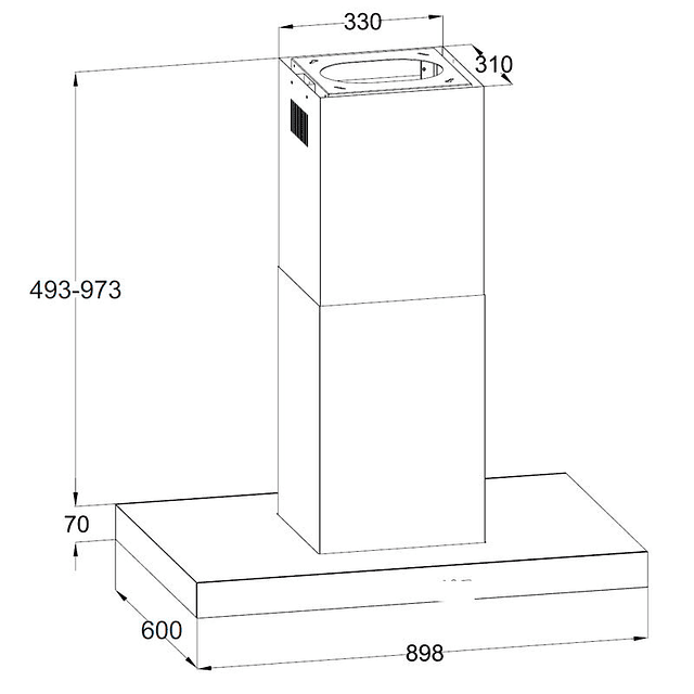 Exaustor de ilha Fagor 3CFB-9005IX