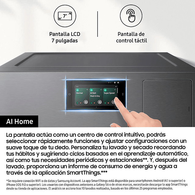 Máquina lavar roupa 9Kg Samsung WF90F09C4SU3