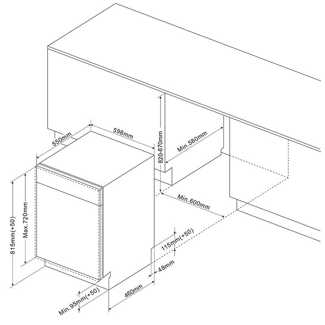 Máquina lavar louça Fagor 4LVF635ADIT, encastre