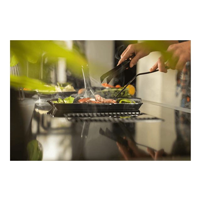 Placa de Indução com exaustor FMY 839 HE, Mythos 2Gether Glass, Classe A+