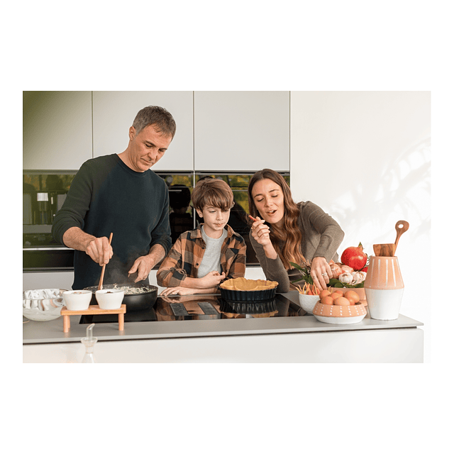 Placa de Indução com exaustor FMY 839 HE, Mythos 2Gether Glass, Classe A+