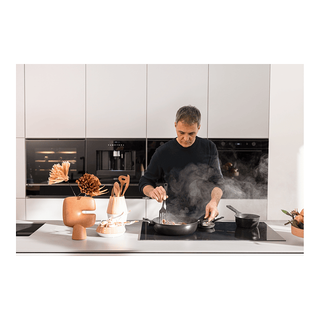 Placa de Indução com exaustor FMY 839 HE, Mythos 2Gether Glass, Classe A+