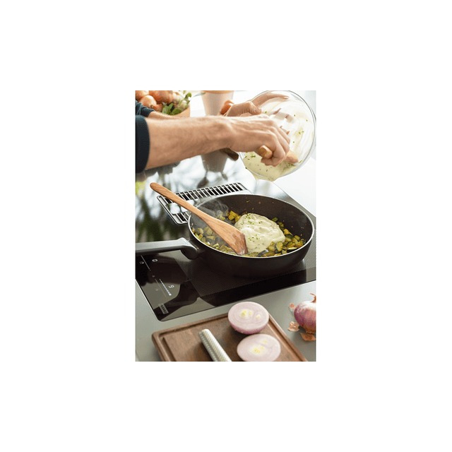 Placa de Indução com exaustor FMY 839 HE, Mythos 2Gether Glass, Classe A+