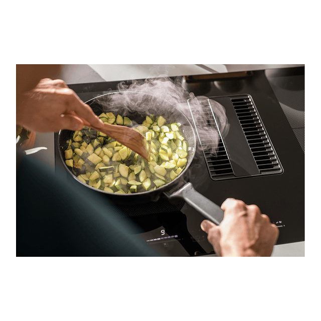 Placa de Indução com exaustor FMY 839 HE, Mythos 2Gether Glass, Classe A+