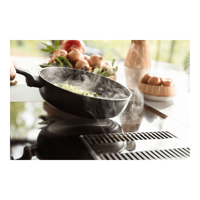 Placa de Indução com exaustor FMY 839 HE, Mythos 2Gether Glass, Classe A+