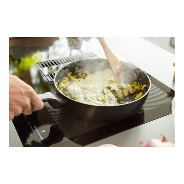 Placa de Indução com exaustor FMY 839 HE, Mythos 2Gether Glass, Classe A+