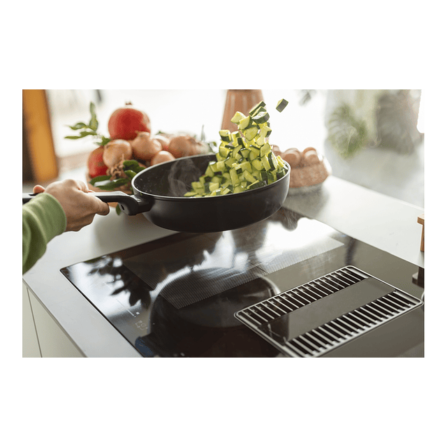 Placa de Indução com exaustor FMY 839 HE, Mythos 2Gether Glass, Classe A+