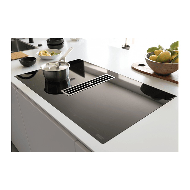 Placa de indução com exaustor FMA 8391R HI, Maris 2Gether Steel, 83x52cm, Classe A+