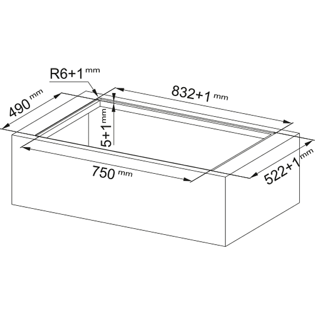 Placa de indução com exaustor FMA 8391R HI, Maris 2Gether Steel, 83x52cm, Classe A+