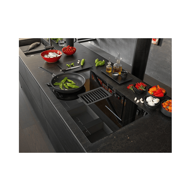 Placa de indução com exaustor FMY 839 HI, Mythos 2Gether, 83x52cm, Classe A++