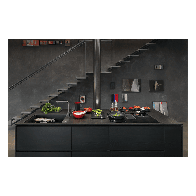 Placa de indução com exaustor FMY 839 HI, Mythos 2Gether, 83x52cm, Classe A++