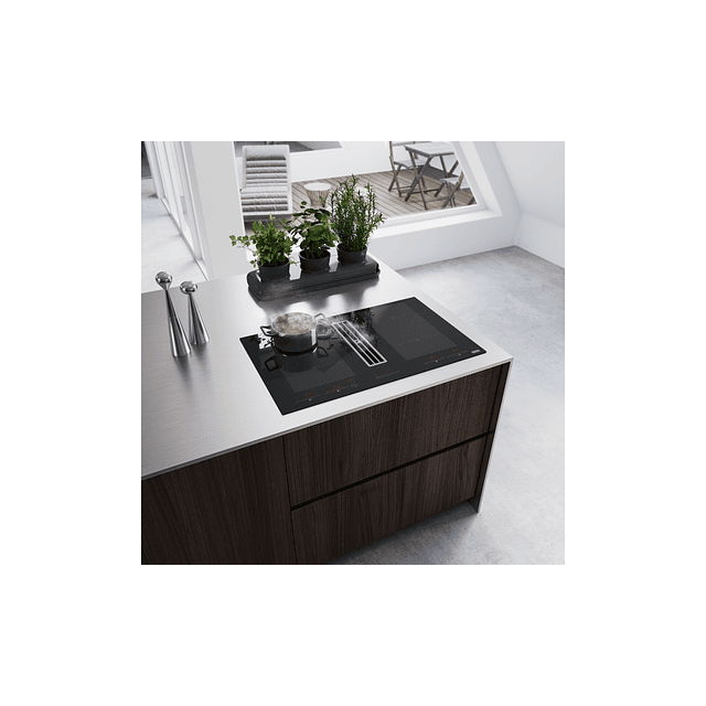 Placa de indução com exaustor FMA 8391 HI, Maris 2Gether Steel, 83x52cm, Classe A+