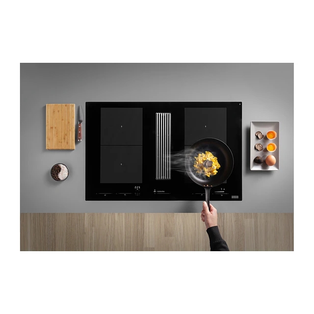 Placa de indução com exaustor Franke FMY 8391 HI, 83x52cm