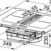 Placa de indução com exaustor Franke FSM 7081 HI, 70x52cm