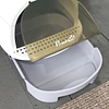 Caixa de Areia para Gatos Fechada com Tampa e Bandeja Amovíveis Filtro de Carvão e Pá 40,5x52x39 cm Branco e Cinza