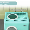 Caixa de Areia para Gatos com Pá Bandeja Removível 2 Portas Entrada Frontal e Saída Superior 52x41x38,5 cm Verde