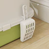 Caixa de Areia para Gatos Fechada com Entrada Frontal Saída Superior Tampa Amovível Bandeja e Pá 40,5x52,5x42,5 cm Verde