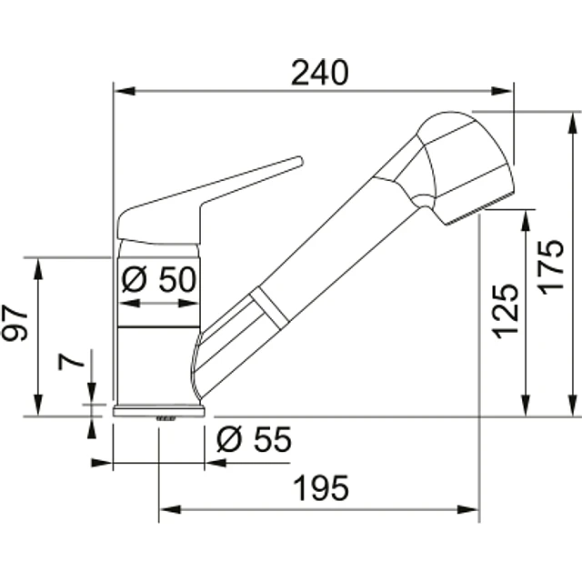 Misturadora Novara Plus duche cromada