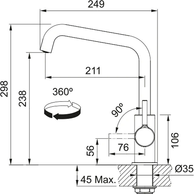 Misturadora Lina U Cromada