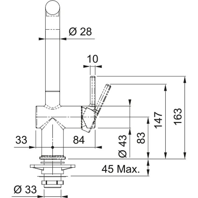 Misturadora Active Plus L Cromado